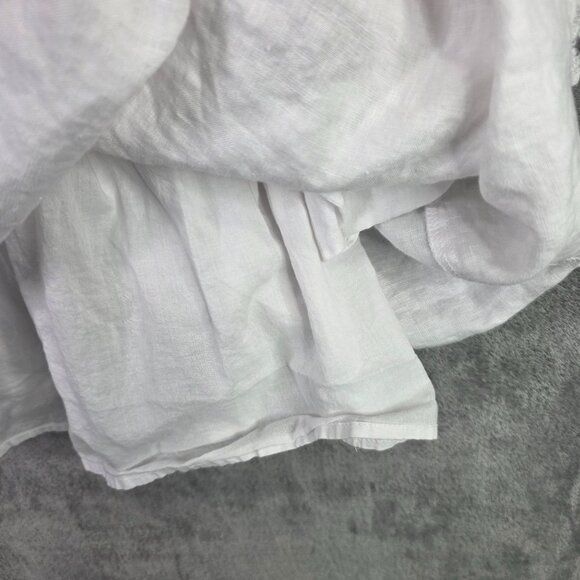 Womens Tommy Bahama White Sleeveless 100% Linen Shift Dress Keyhole Back Size M - Picture 4 of 8